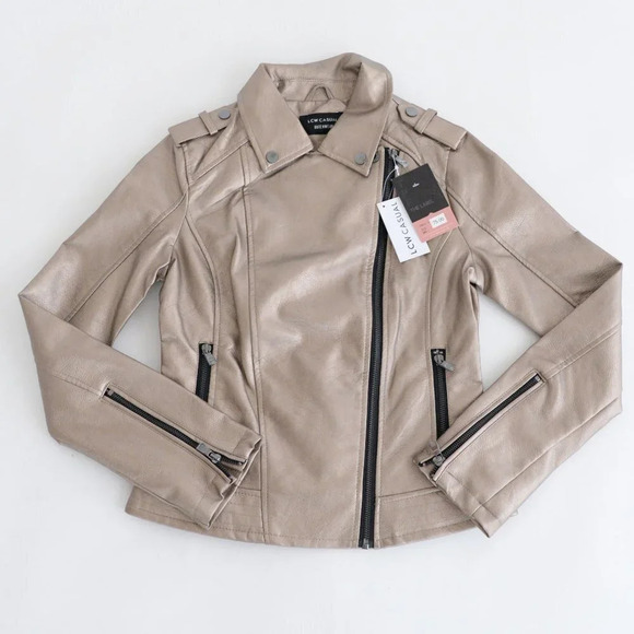 NWT LCW Casual Pewter Metallic Bomber Jacket - Picture 1 of 12